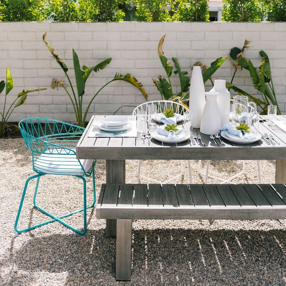 Portside Outdoor Expandable Dining Table - Weathered Grey | west elm